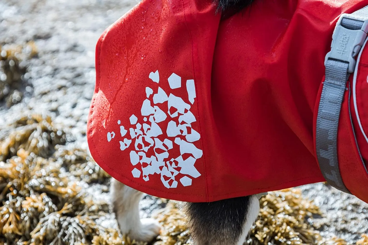 Hurtta Monsoon Coat ECO, Dog Raincoat, Rosehip, 22 in