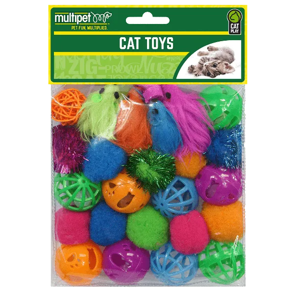 Multipet Value Pack Cat Toys 24 Piece