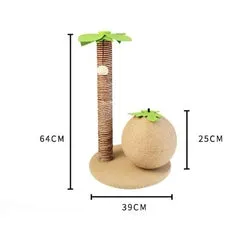 PAWS ASIA Wholesale Sisal Pet Climbing Frame Plush Interactive Scratching Cat Toy