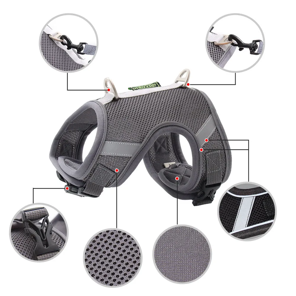 Pet Dog Cat harness Mesh Air-breathable Chest Strap With Leash