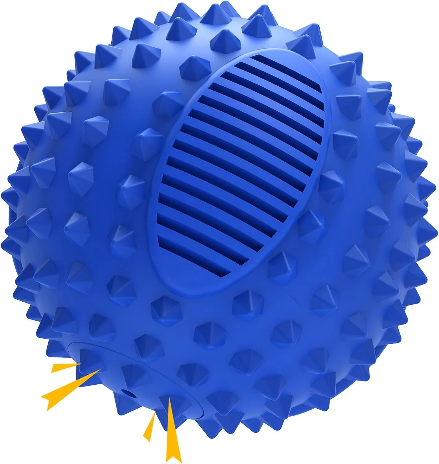 petizer 3" Squeaky Dog Balls for Aggressive Chewers, Durable Interactive Spiky Ball for Teething, Indestructible Rubber Dog Chew Toys, Tough Pet Toys for Small, Medium & Large Breeds
