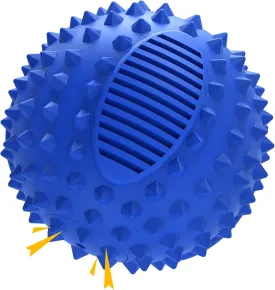 petizer 3" Squeaky Dog Balls for Aggressive Chewers, Durable Interactive Spiky Ball for Teething, Indestructible Rubber Dog Chew Toys, Tough Pet Toys for Small, Medium & Large Breeds