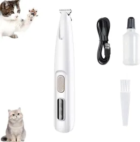 Petoirpet Trimmer, New Pet Micro Precision Trimmer, Paw Trimmer, Rechargeable Cordless Quiet Nail Grinder for Pets, Rechargeable Pet Paws Trimmer with LED Light