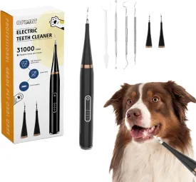 Plaque Remover for Teeth - Electric Dog Toothbrush Set5 Modes Plaque Remover Kit with 4 Interchangeable Cleaning HeadsEssential Dental Care Tool for Healthy Teeth and Gums in Pets