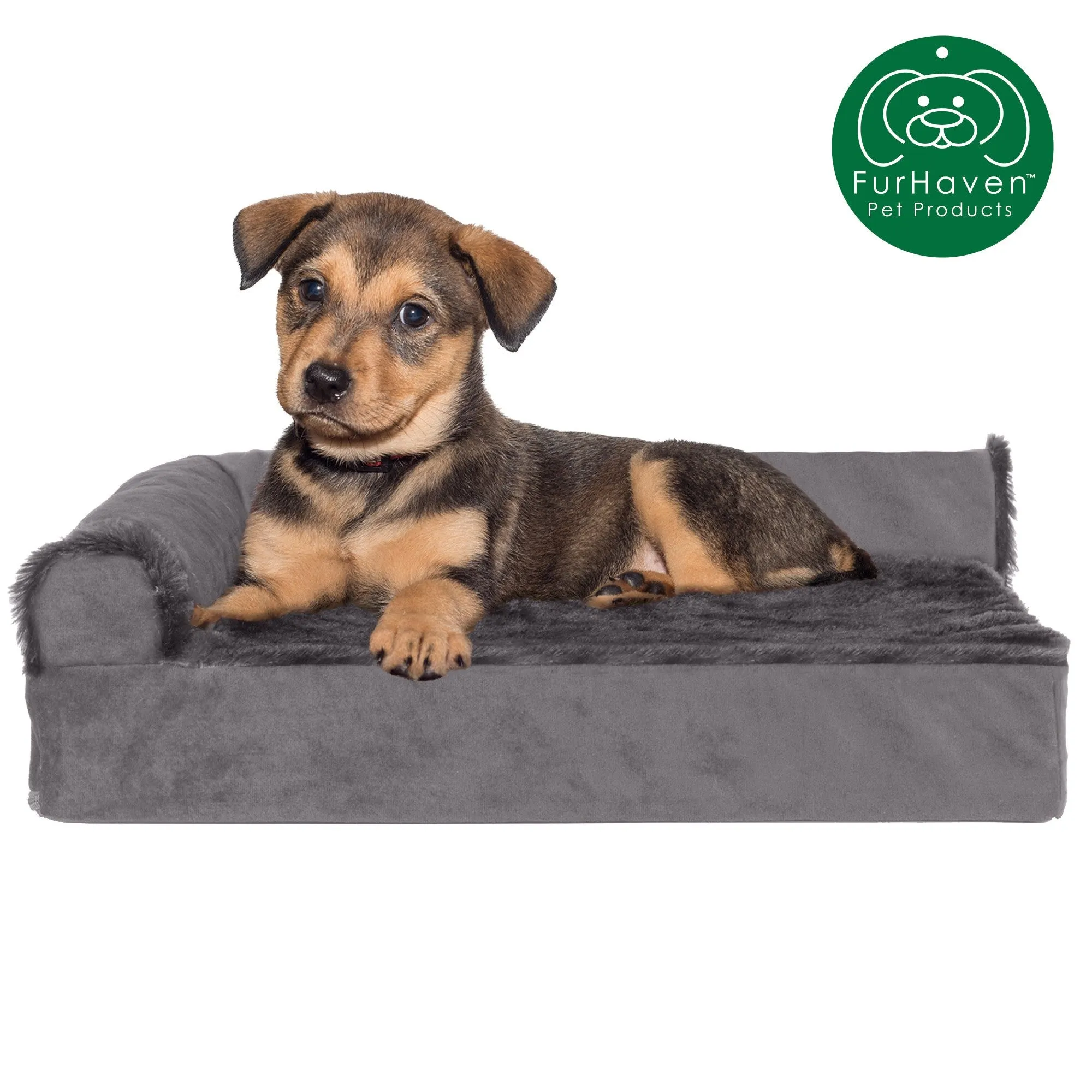 Plush & Velvet L-Shaped Chaise Couch Pet Bed