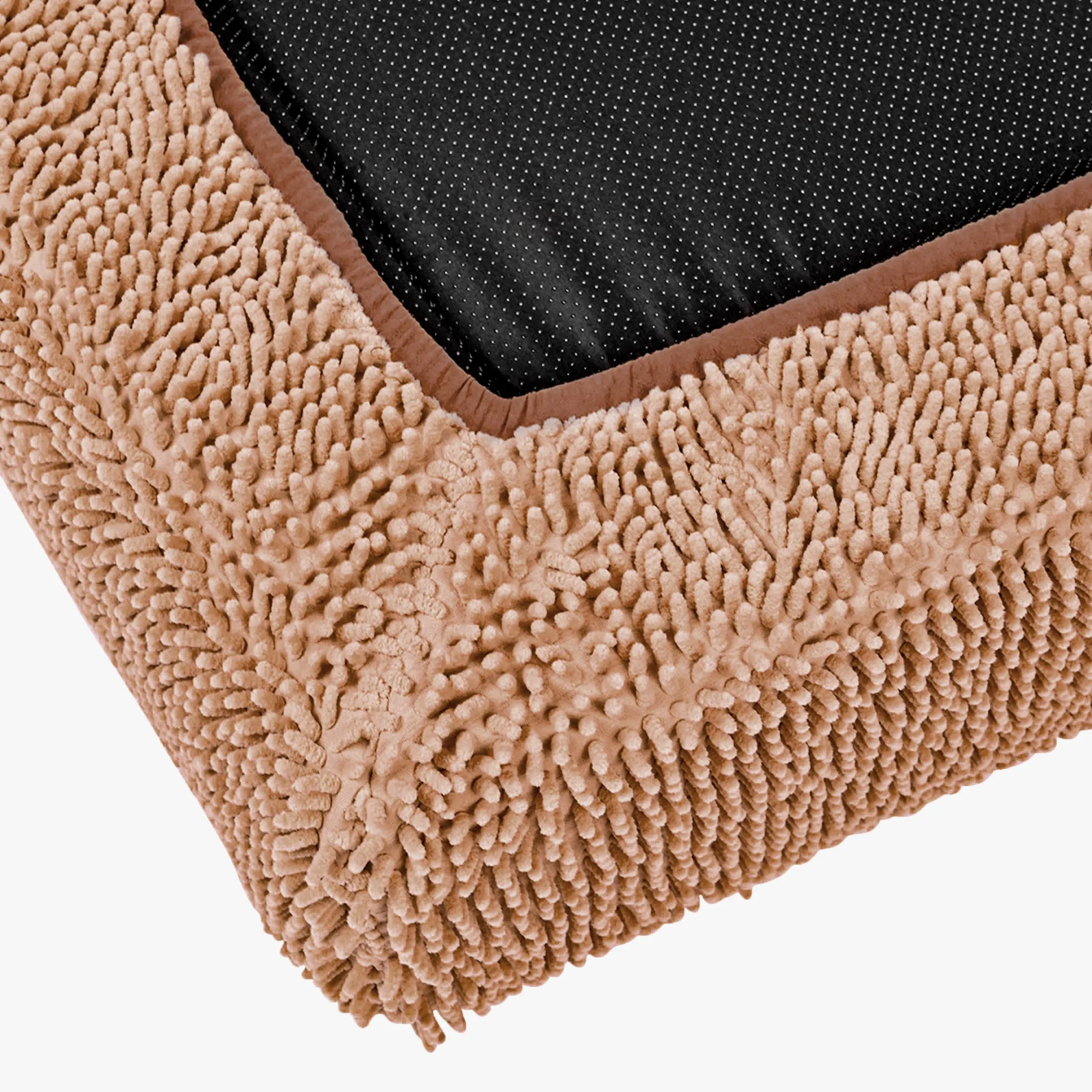 Plush Nap Easy Fit Dog Bed Cover - Brown