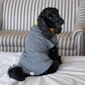 PoochMate Grey Checkered Cotton Dog T-Shirt
