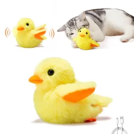 Rechargeable Flapping Duck Cat Toy – Interactive Plush with Catnip