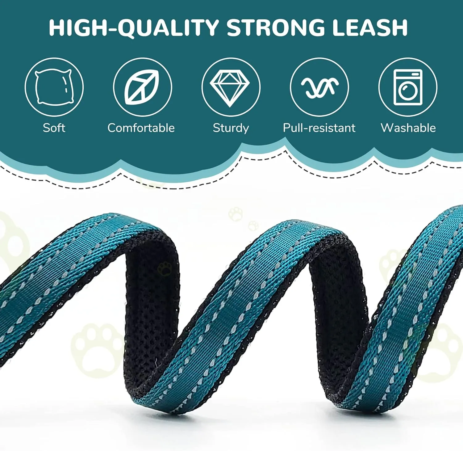 Reflective Dog Harness Collar Leash Set, No Pull Harness for Medium Sized Dog, Quick Release Buckle Puppy Harness for Walk, Run, Training, Double D-Ring Step in Dog Harness for Dog Girls and Boy