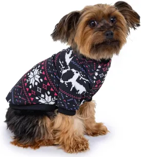 Rocky Thermal Jacket Clothes Fleece Lined Sweater for Dogs, Puppies, Warm Coat Bodysuit Onesie One Piece Vest Pet Jammies with Leg Warmers for Small, Medium, Large Dogs Cats (Christmas, XX-Small)