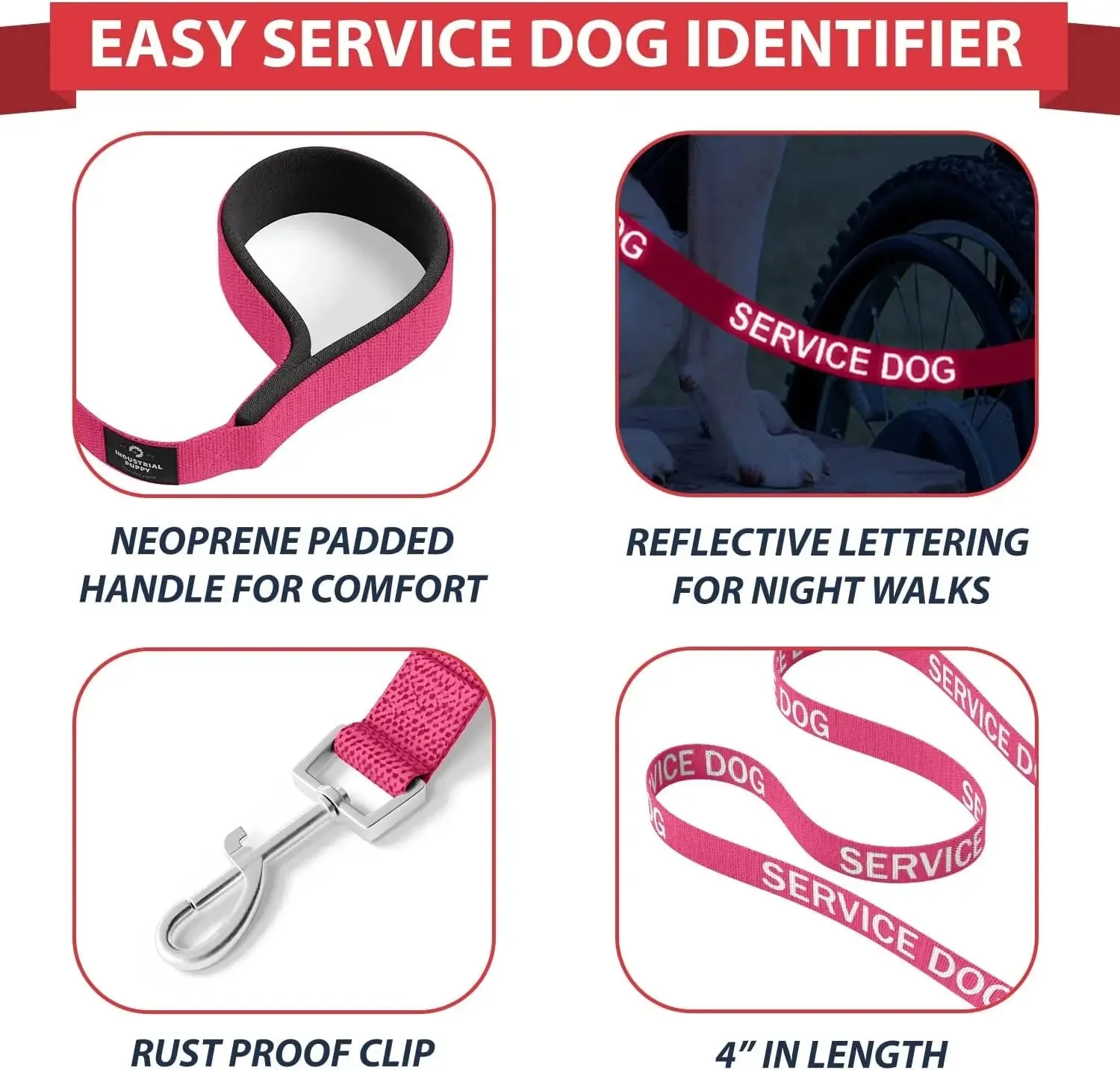Service Dog Vest with Hook and Loop Straps