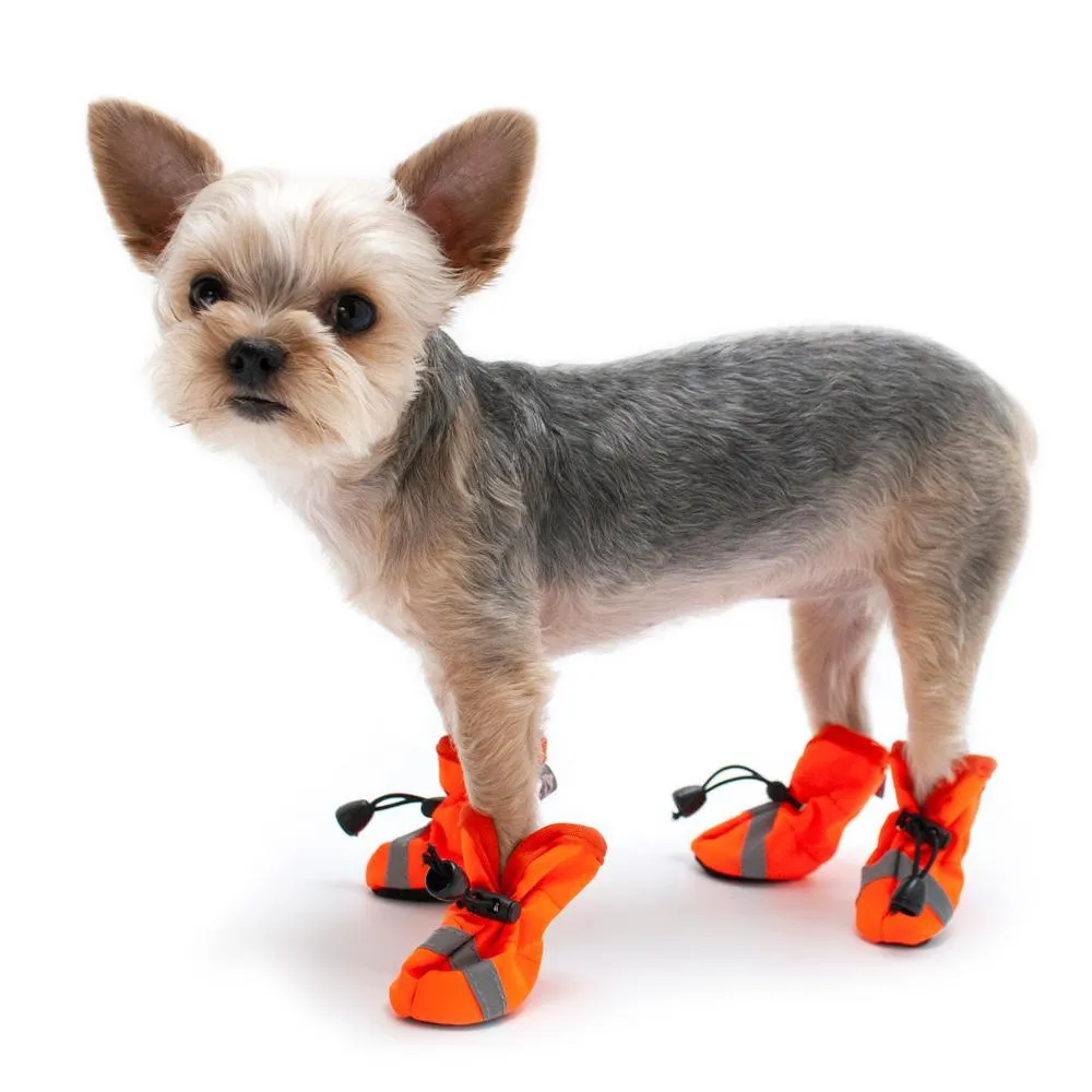 Slip On Paws Dog Booties Orange
