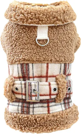 Small Dog Winter Denim Jacket Fleece Lined Puppy Cute Jean Clothes Cold Weather Dog Cozy Warm Coats Chihuahua Yorkie Stylish Clothes Christmas Holiday Birthday Dog Outfits