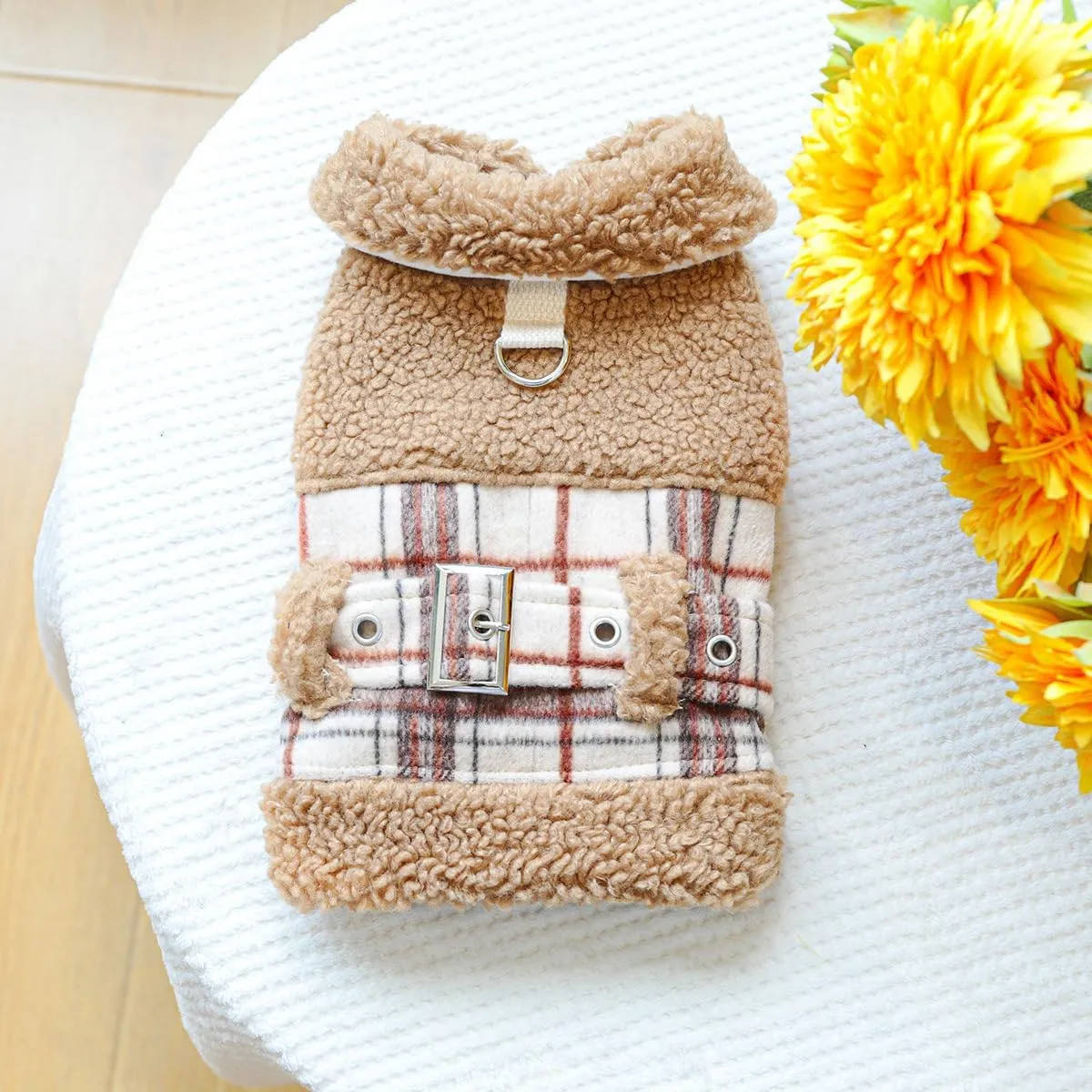 Small Dog Winter Denim Jacket Fleece Lined Puppy Cute Jean Clothes Cold Weather Dog Cozy Warm Coats Chihuahua Yorkie Stylish Clothes Christmas Holiday Birthday Dog Outfits