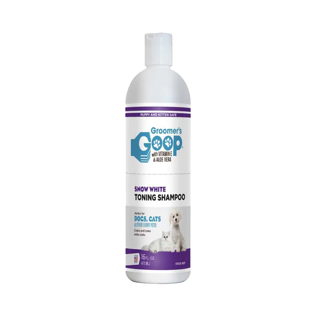 Snow White Toner Shampoo and Conditioner 16oz by Groomer's Goop