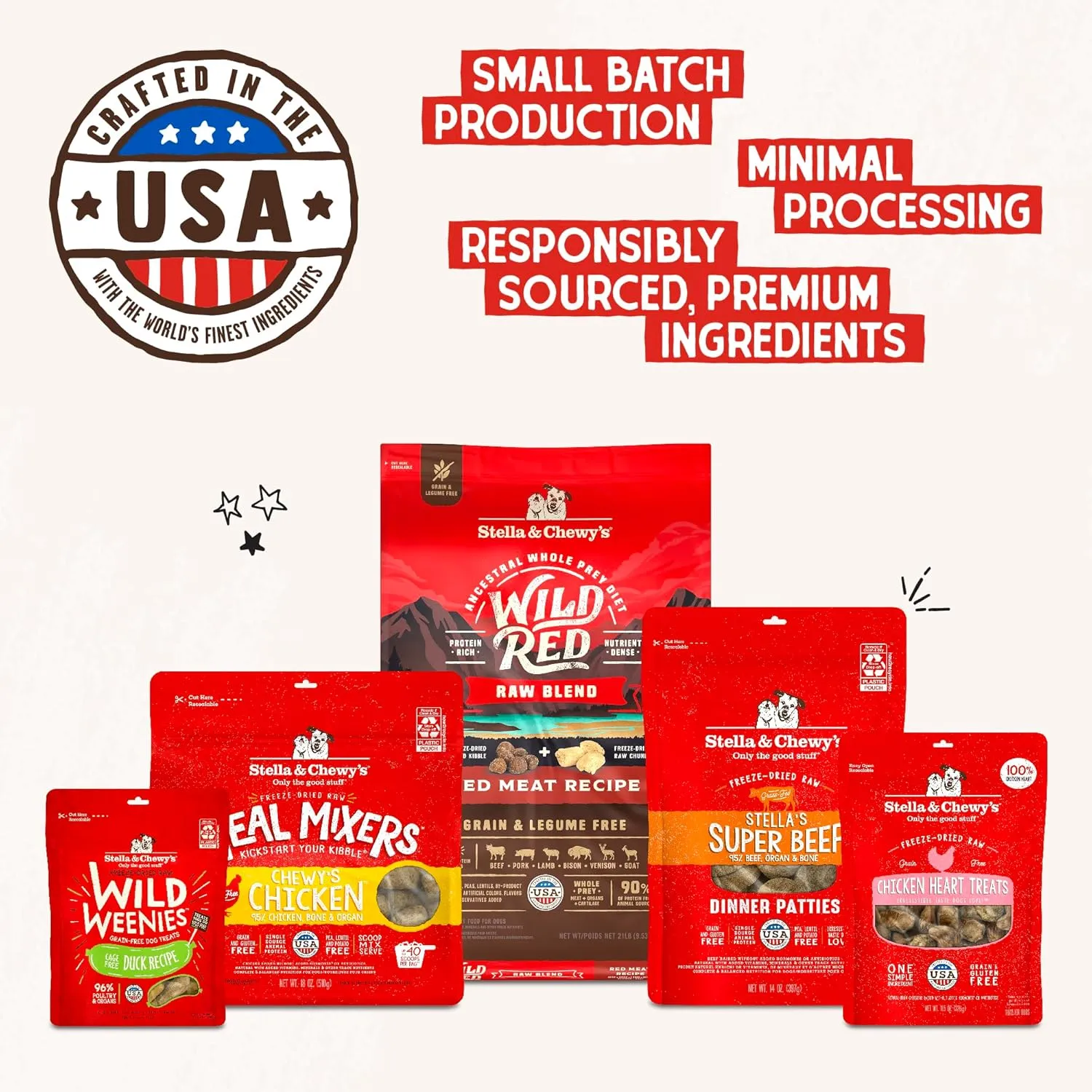 Stella & Chewy's Freeze-Dried Raw Lamb Meal Mixers- Dog Food Topper and Mixer - Made with 95% Grass-Fed Lamb, Organs & Bone - Perfect for Picky Eaters - Grain-Free - 18 oz