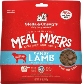 Stella & Chewy's Freeze-Dried Raw Lamb Meal Mixers- Dog Food Topper and Mixer - Made with 95% Grass-Fed Lamb, Organs & Bone - Perfect for Picky Eaters - Grain-Free - 18 oz