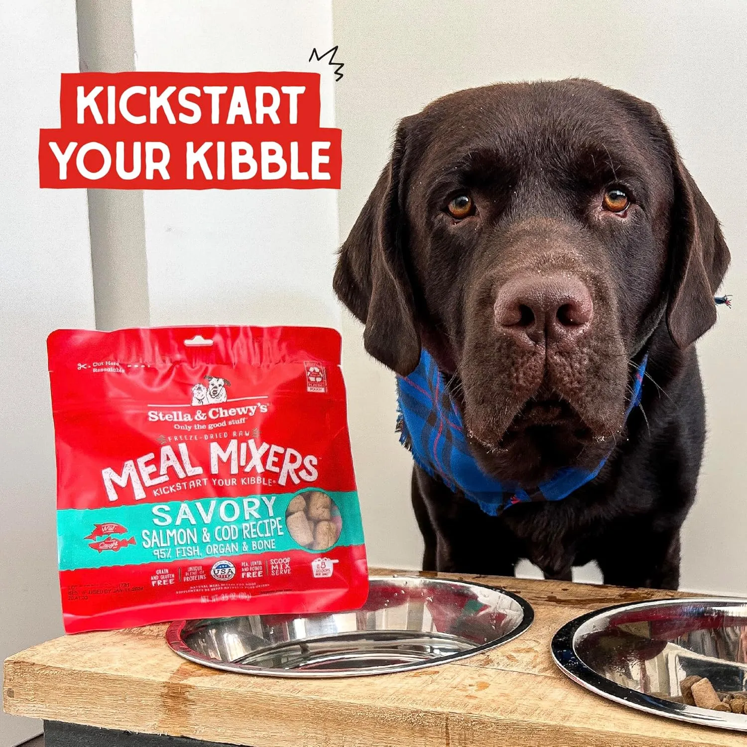 Stella & Chewy's Freeze-Dried Raw Lamb Meal Mixers- Dog Food Topper and Mixer - Made with 95% Grass-Fed Lamb, Organs & Bone - Perfect for Picky Eaters - Grain-Free - 18 oz