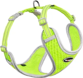ThinkPet Reflective Breathable Soft Air Mesh No Pull Puppy Choke Free Over Head Vest Harness for Puppy Small Medium Dogs and Cats Green Large