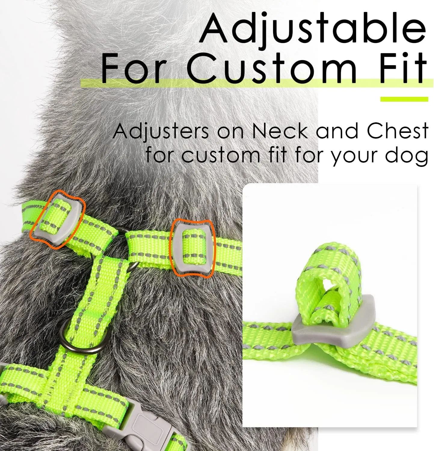 ThinkPet Reflective Breathable Soft Air Mesh No Pull Puppy Choke Free Over Head Vest Harness for Puppy Small Medium Dogs and Cats Green Large