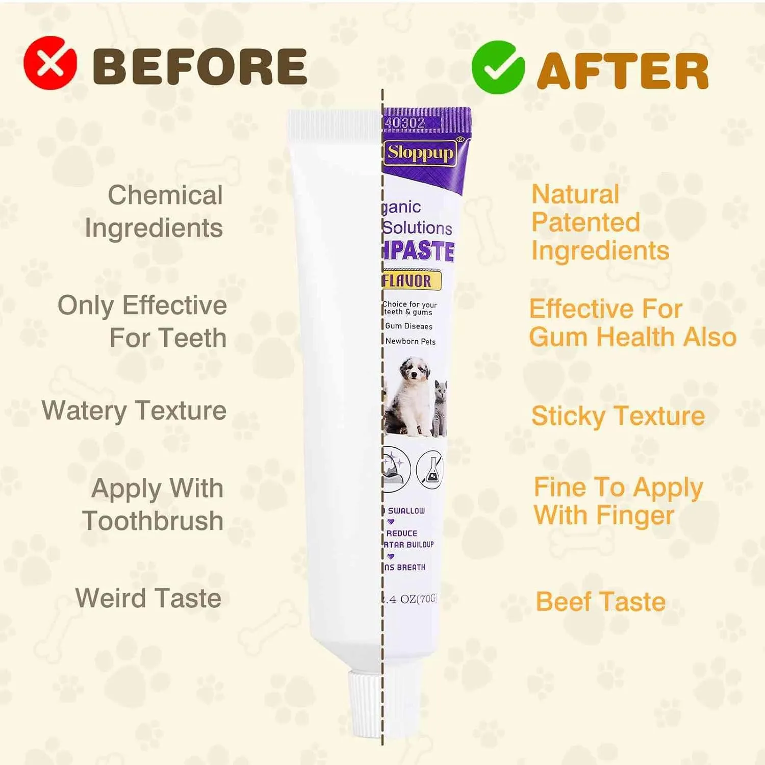 Toothpaste | Teeth Cleaning and Fresh Breath Dental Care for American Ringtail Cat Kittens and Adult Cats | Soothes Inflamed Gums | Safe for Puppies | Vet Formulated 4 Pack (9.6 OZ)