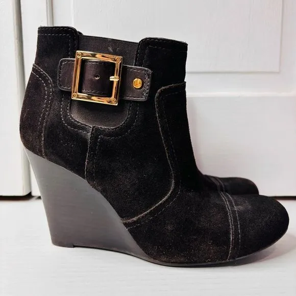 TORY BURCH Adrienne Brown Suede Ankle Booties