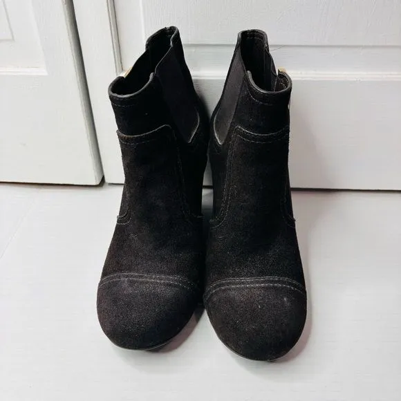 TORY BURCH Adrienne Brown Suede Ankle Booties