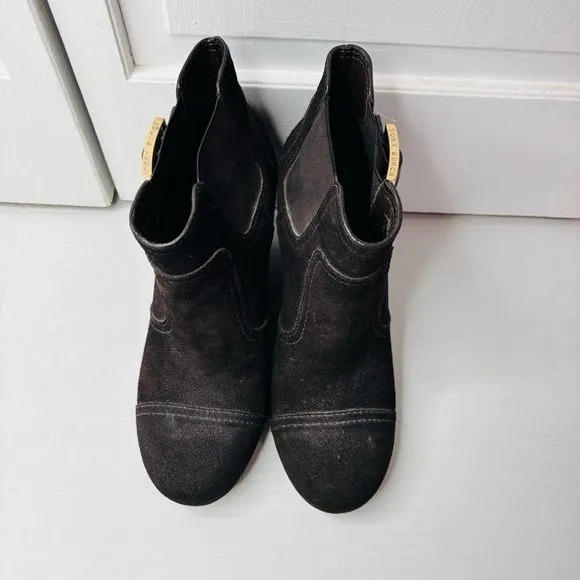 TORY BURCH Adrienne Brown Suede Ankle Booties