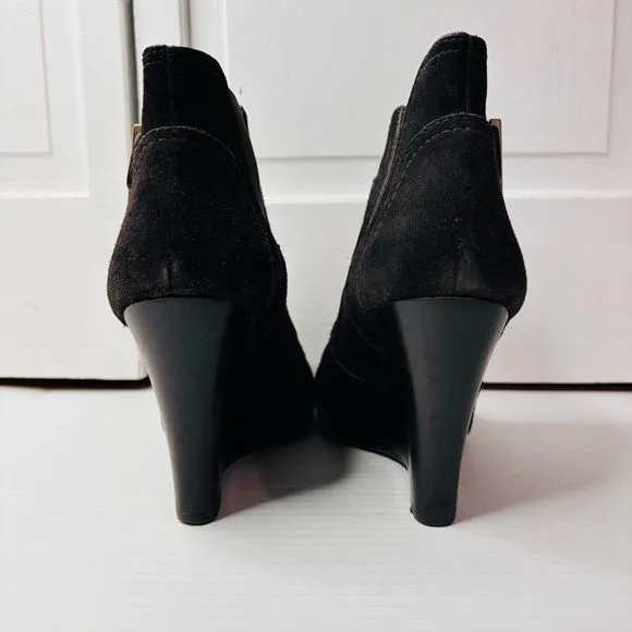 TORY BURCH Adrienne Brown Suede Ankle Booties