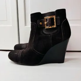 TORY BURCH Adrienne Brown Suede Ankle Booties