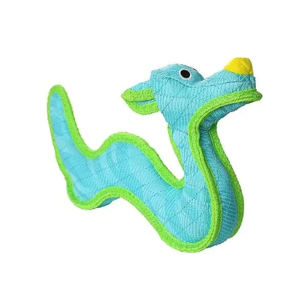Tuffy DuraForce Blue Dragon Plush Dog Toy