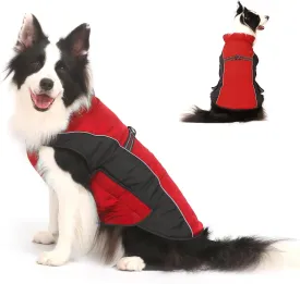 Warm Dog Winter Coat, Gimilife Dog Sweater Cold Weather Coats Waterproof Dogs Apparel Clothes Pet Jacket Padded Vest Outfit for Small Medium Large Dogs