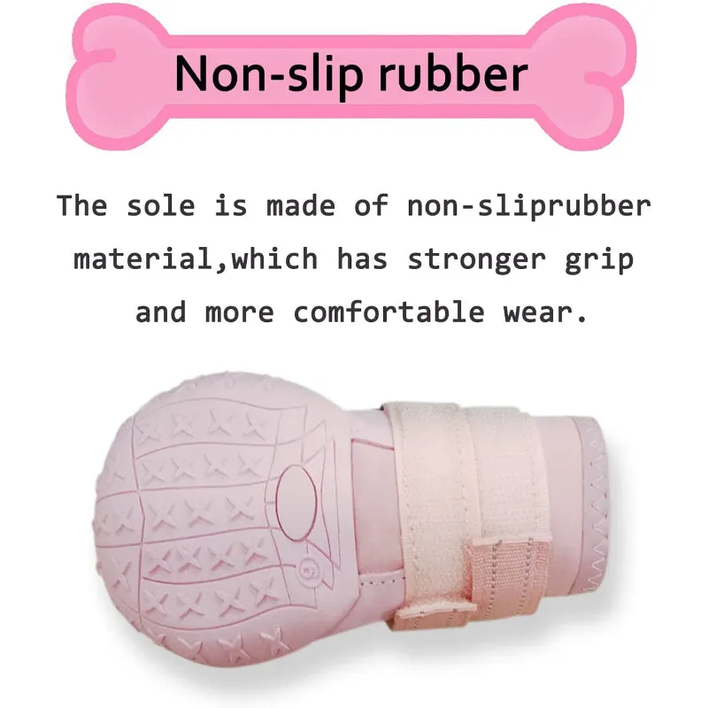 Waterproof Dog Shoes, Dog Booties With Reflective Strips