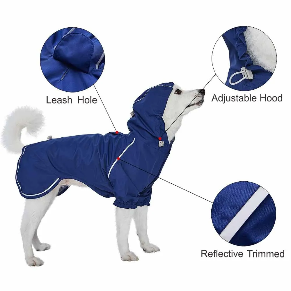 Waterproof Reflective Dog Raincoat with 2 Legs for Pets