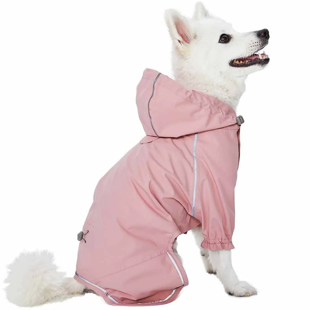 Waterproof Reflective Dog Raincoat with 2 Legs for Pets