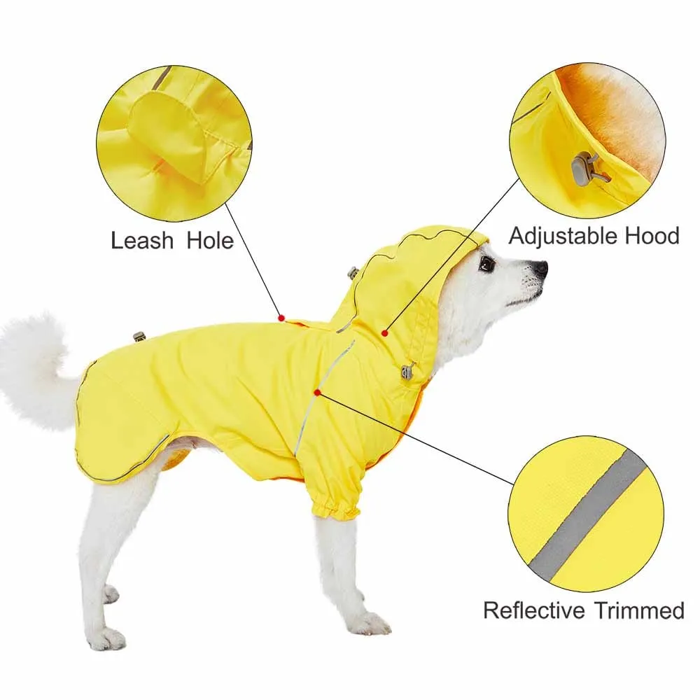 Waterproof Reflective Dog Raincoat with 2 Legs for Pets