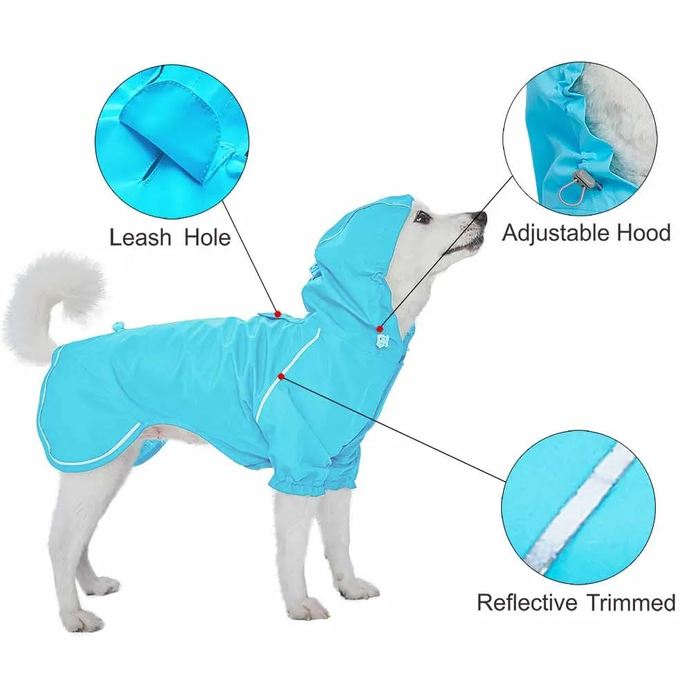 Waterproof Reflective Dog Raincoat with 2 Legs for Pets