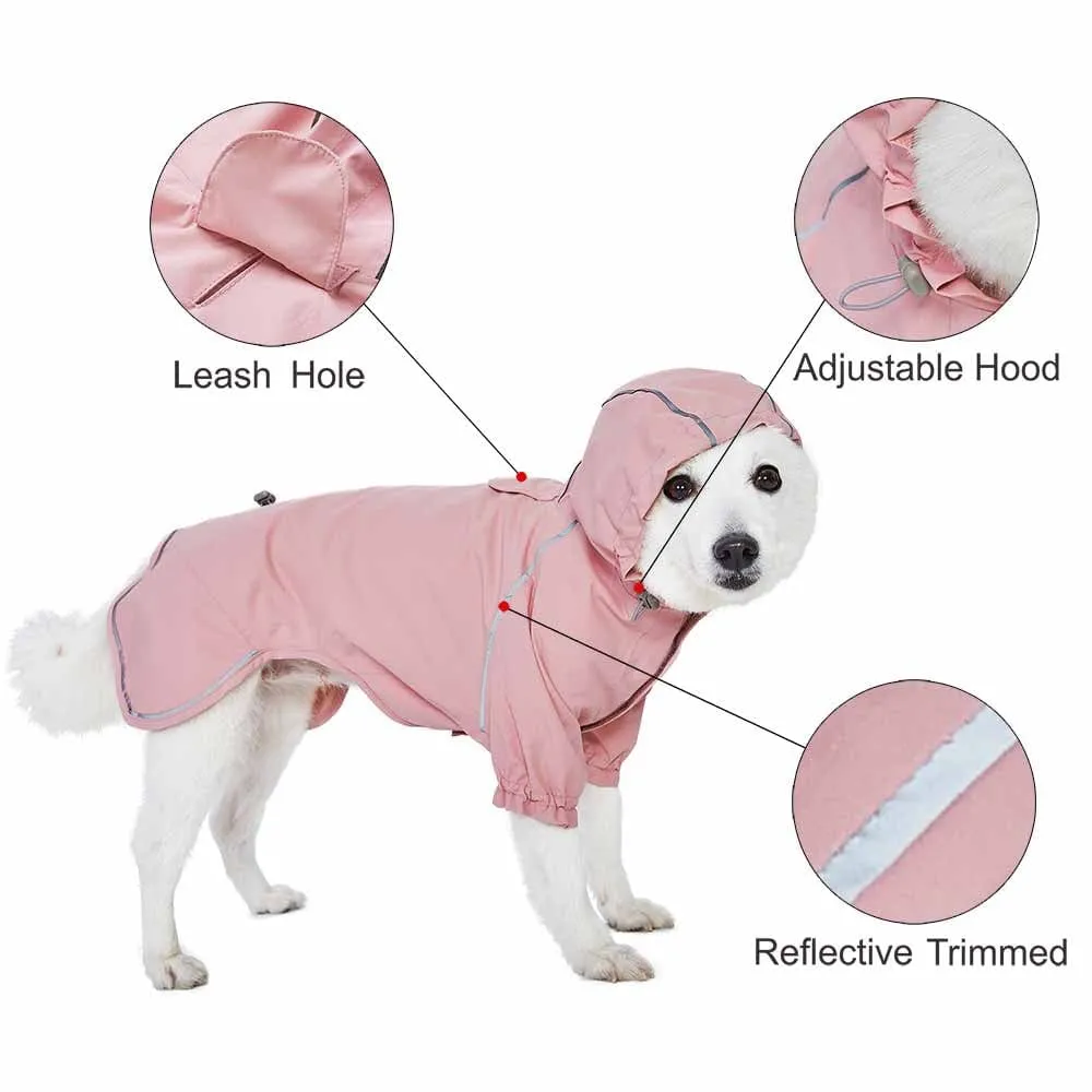 Waterproof Reflective Dog Raincoat with 2 Legs for Pets
